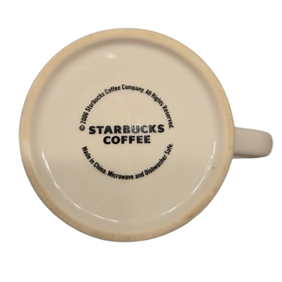 STARBUCKS 2006 PERCOLATOR STYLE MUG. WHITE AND YELLOW. 14 OZ. - Picture 4 of 5